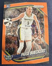 2025 Panini Prizm WNBA Paige Bueckers #5 Orange Velocity SSP RC Dallas Rookie