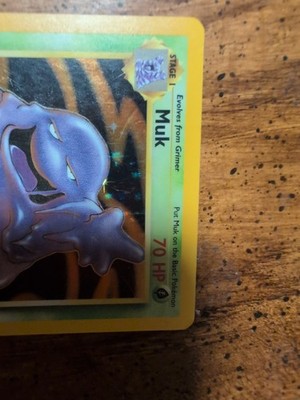 1999 muk pokemon card Pokemon Fossil Holo Rare Muk #13 [PSA 8]