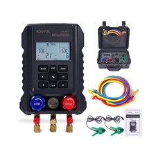Digital Manifold Gauge, HVAC Refrigerants Digital AC Gauges Set with 2 Thermo...