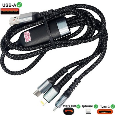 3in1 micro USB Schnell Ladekabel 100W für Sony Camcorder HDR-CX390Ee, HDR-CX405
