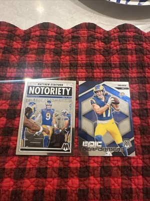 2025 Panini Mosaic Epic Puka Nacua + Notoriety Matthew Stafford