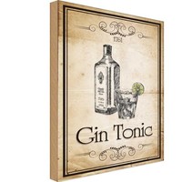 Holzschild 18X12 Cm Alkohol 1761 Gin Tonic Essen Trinken Deko Geschenk Holz Schi