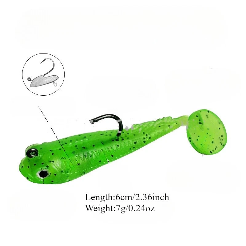 20 un. Señuelo de pesca suave Wobbler cola de paleta Swimbait Walleye perca lucio de lubina Foto 2 de 4