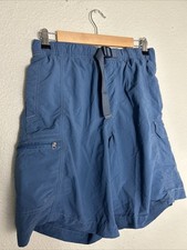 Columbia Shorts Men's Medium M 33X9 Blue Omni-Shade Lined Top Cargo Belted