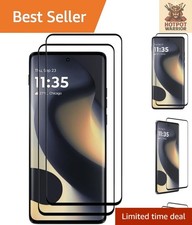 2 Pack Full Coverage 9H Tempered Glass Screen Protector for Motorola Edge 2024