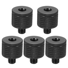 Tripod Screw Adapter Camera Screw Mount M6 Female to 1/4" Male Black 5Pcs