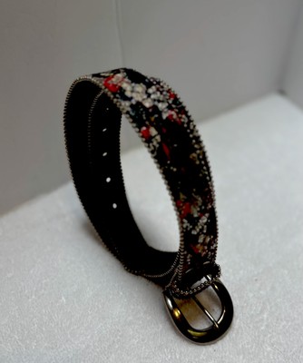 Buckle Black Studded Belt with Silver Accents sparkle with studs SUOSDEY Rhinestone Belt Men Women Western Bling Cowboy  main image 4