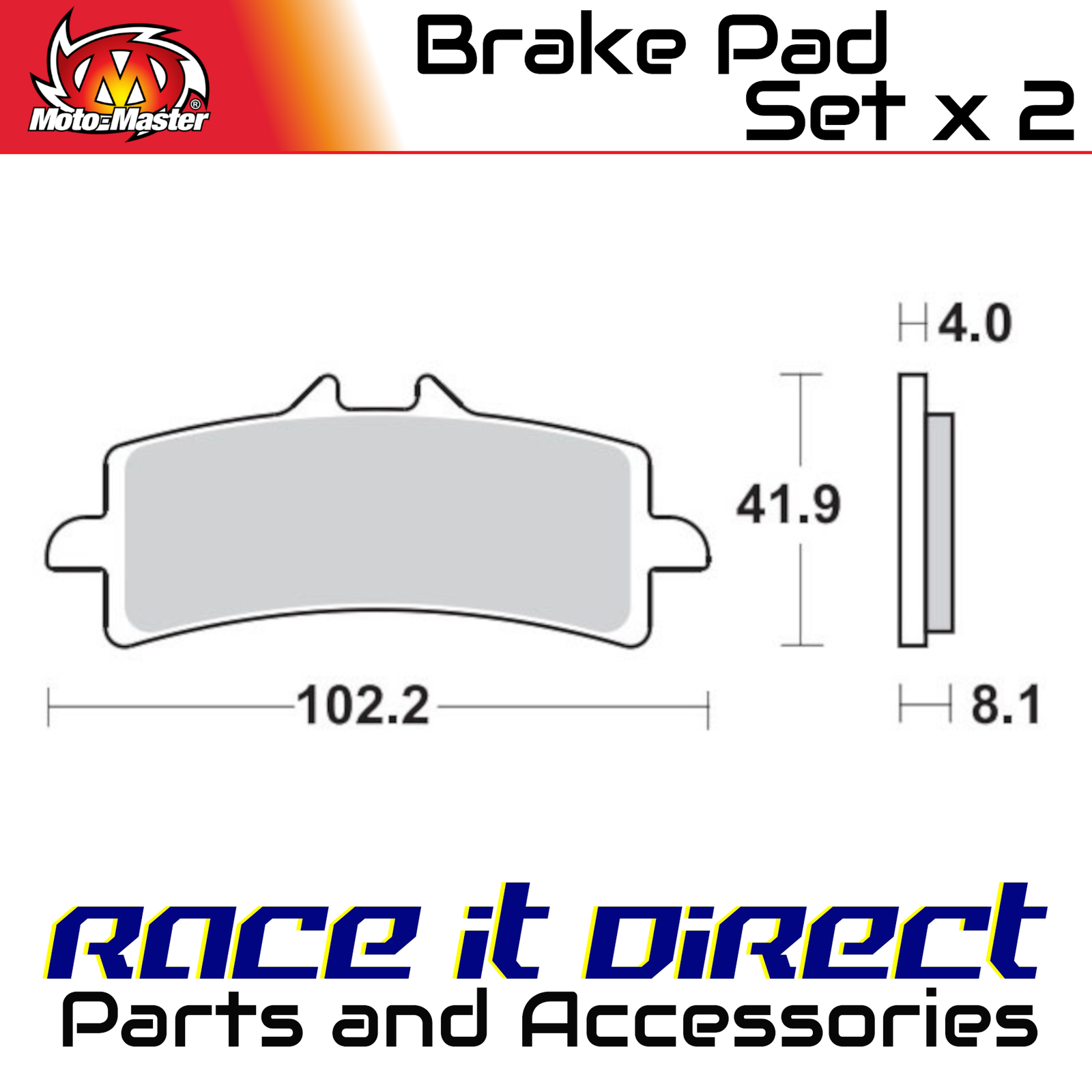 Brake Pads for DUCATI 848 EVO CORSE SE 2012-2013 Front Carbon Racing 4mm Back MM