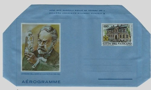 CHEMISTRY / MEDICINE:  VATICAN Aerogramme 850L. Louis PASTEUR / 1995/mint
