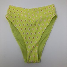 NWT Aerie High Cut Cheeky Bikini Swim Bottoms Size M Yellow