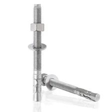 Stainless Steel Concrete Anchor Bolts 1/2" x 5-1/2 Inch, 6-Pack Wedge Anchors...