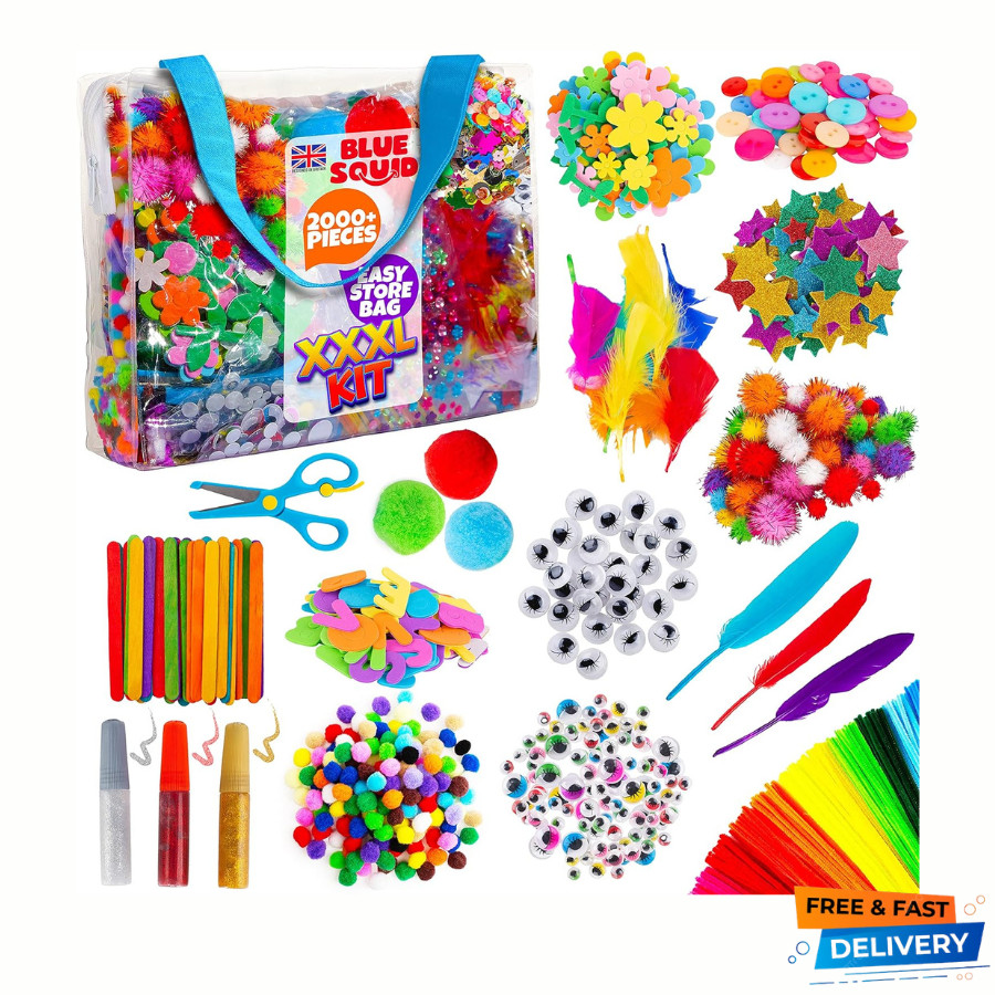 2000+pcs Craft Kits for Kids, Ages 4-9 Girl Boys Gifts Arts and Crafts for Ki...