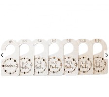 Baby Wardrobe Dividers 7 PCS Baby Clothes Dividers Wood Baby Age Hanger Divider