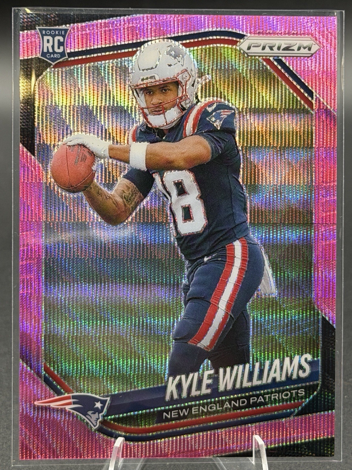 2025 Panini Prizm Kyle Williams RC Pink Wave Prizm New England Patriots Rookie