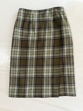 Vintage Talbots Women s Lined Wool Maxi A Line Plaid Academia Preppy Skirt 10
