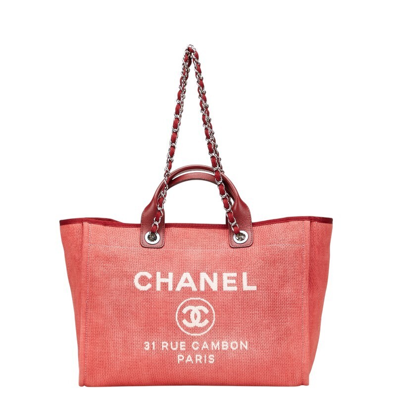 Chanel Deauville GM Tote Bag in Canvas and Leather A66941 930455