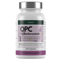Opc Traubenkernextrakt Kapseln, Hochdosiert 500Mg Pro Tag, 240 StüCk Von Exvital