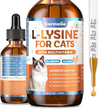 L-Lysine Supplement for Cats - Immune Respiratory Support for Feline Health -
