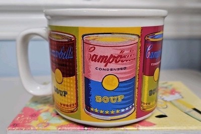 Vintage 1998 Houston Harvest CAMPBELL'S Soup Mug Cup Bowl Andy Warhol Design 