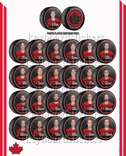 2026 Winter Olympic Games Milano Cortina Team Canada Photo Player Hockey Puck