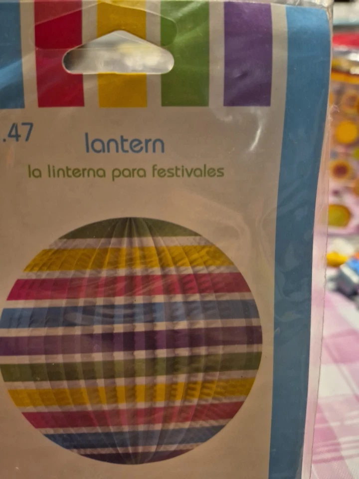 creative converting paper lantern 6 in multicolor Hanging Ball (No Light) - Image 3 of 4