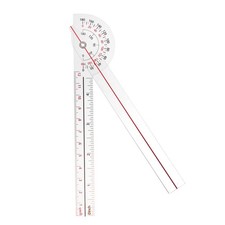 Goniometer 6 Inch 180 Degree Plastic Protractor Transparent Angle Ruler