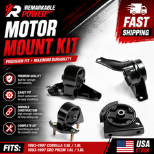 Fits 1993-1997 Toyota Corolla Geo Prizm 1.6l Transmission Engine Motor Mount Kit