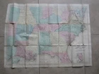 1866 - MAP of SEAT OF WAR of the AMERICAN CONFLICT - CIVIL WAR - O.D. CASE & Co.