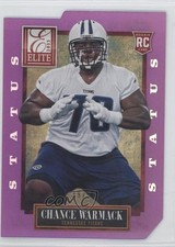 2013 Panini Elite Rookie Status Purple Die-Cut 39/70 Chance Warmack #110 b9u