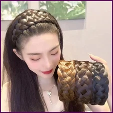 Wig Braided Headband Five-strand Braided Wide-brimmed Hairband Women's Hair