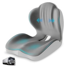 Seat Cushion with Lumbar Support Pillow for Truck Driver, Memory Foam Chair C...