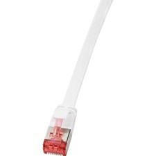 LogiLink CF2031S Network Cable 1 m Cat6 U/FTP (STP) White - Network Cables (1 m,