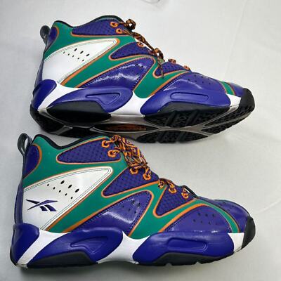 Reebok Kamikaze 1 Mid Men\'s Basketball Sneakers Size 9.5 Purple Green Reebok | Shoes | Reebok Kamikaze Mid Mens Basketball  main image 3