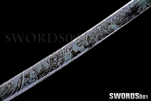 handmade manganese steel black blade Japanese samurai Sword Katana full tang - Picture 7 of 10