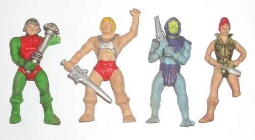 Vintage 1984 MATTEL MASTERS OF THE UNIVERSE He-Man ERASER Figure LOT MOTU