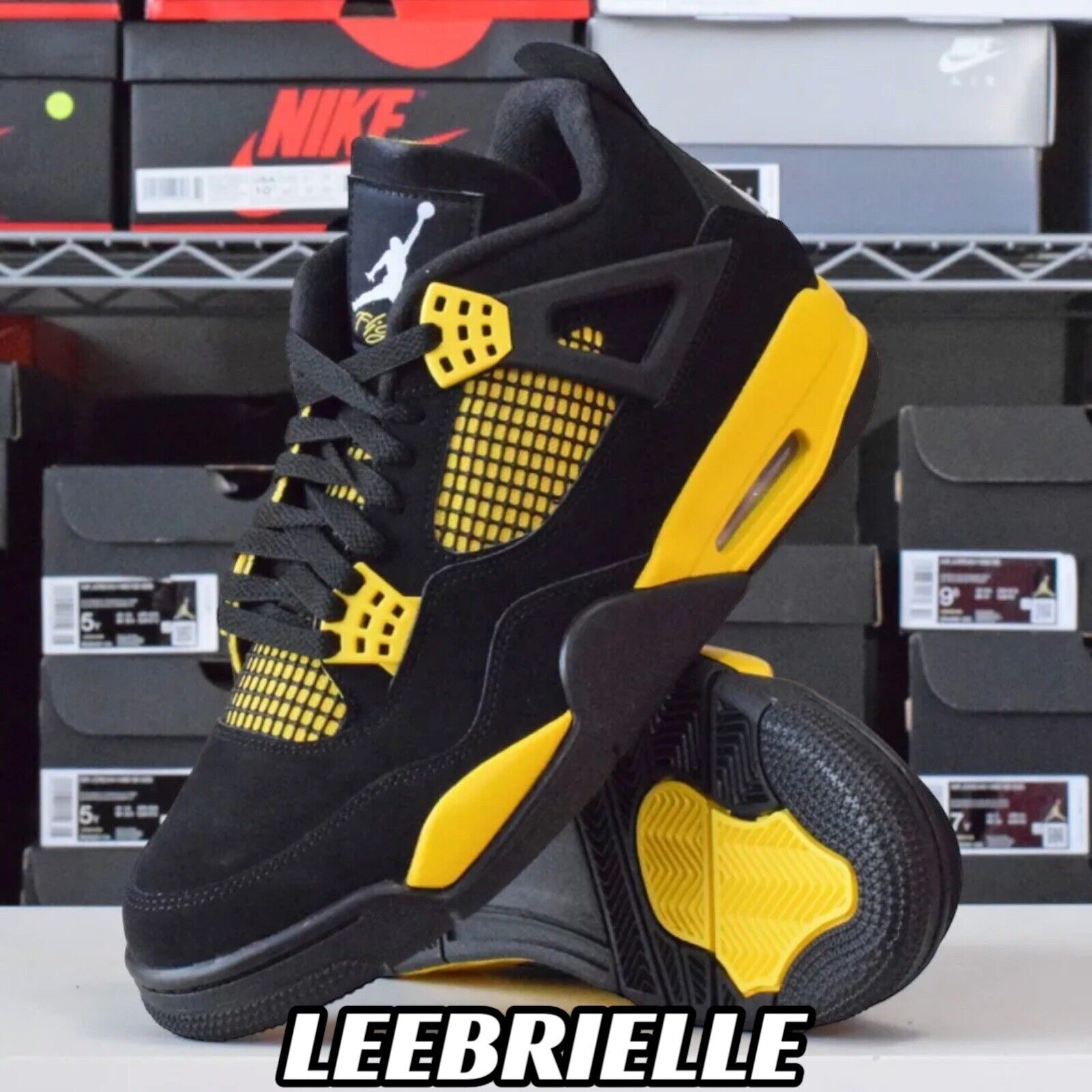 Nike Air Jordan 4 Retro Thunder 2023 Black Yellow Dh6927-017 Gs Men Size |  Ebay