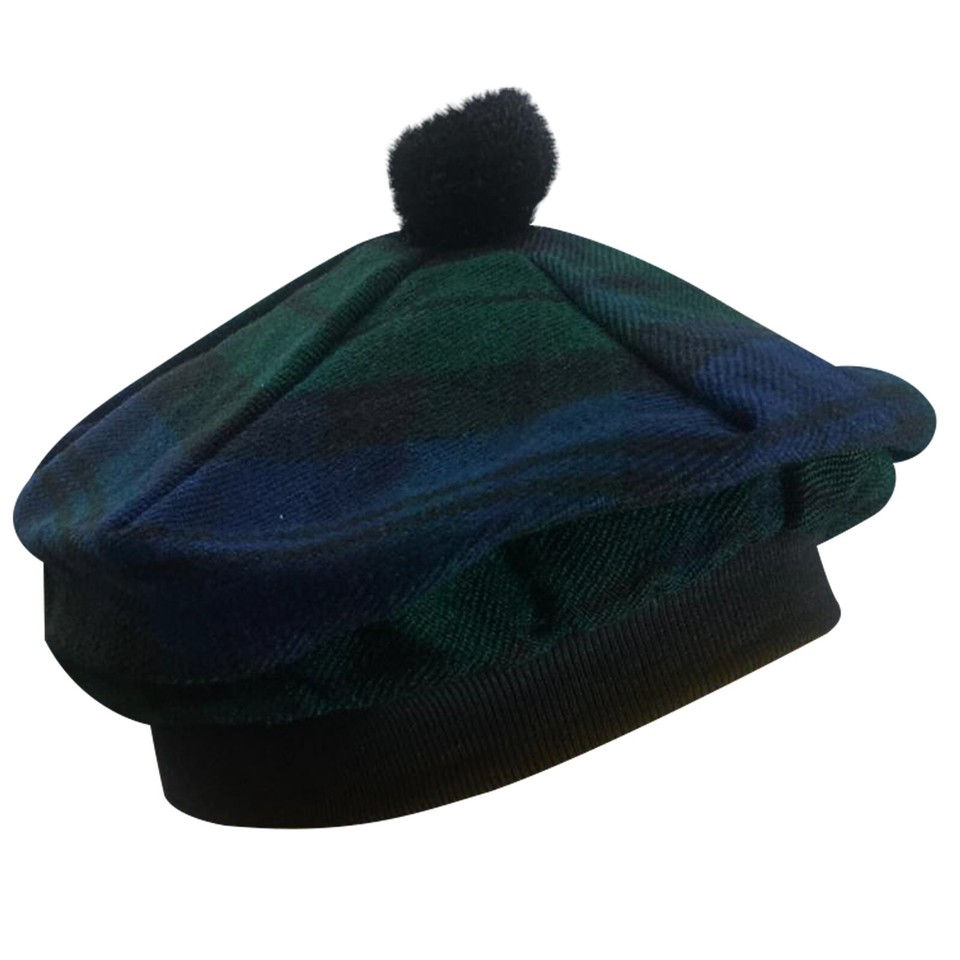 Tam O' Shanter Hat In Stewart Royal Modern Tartan - 100% Lambswool Scottish Made Tammy