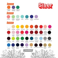 Siser EASYWEED Heat Transfer 15" X 25 yd Choose From 50 COLORS Your Choice