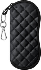 Eyeglasses Soft Case Sunglasses Pouch With Zipper  Clip Portable Glasses Case