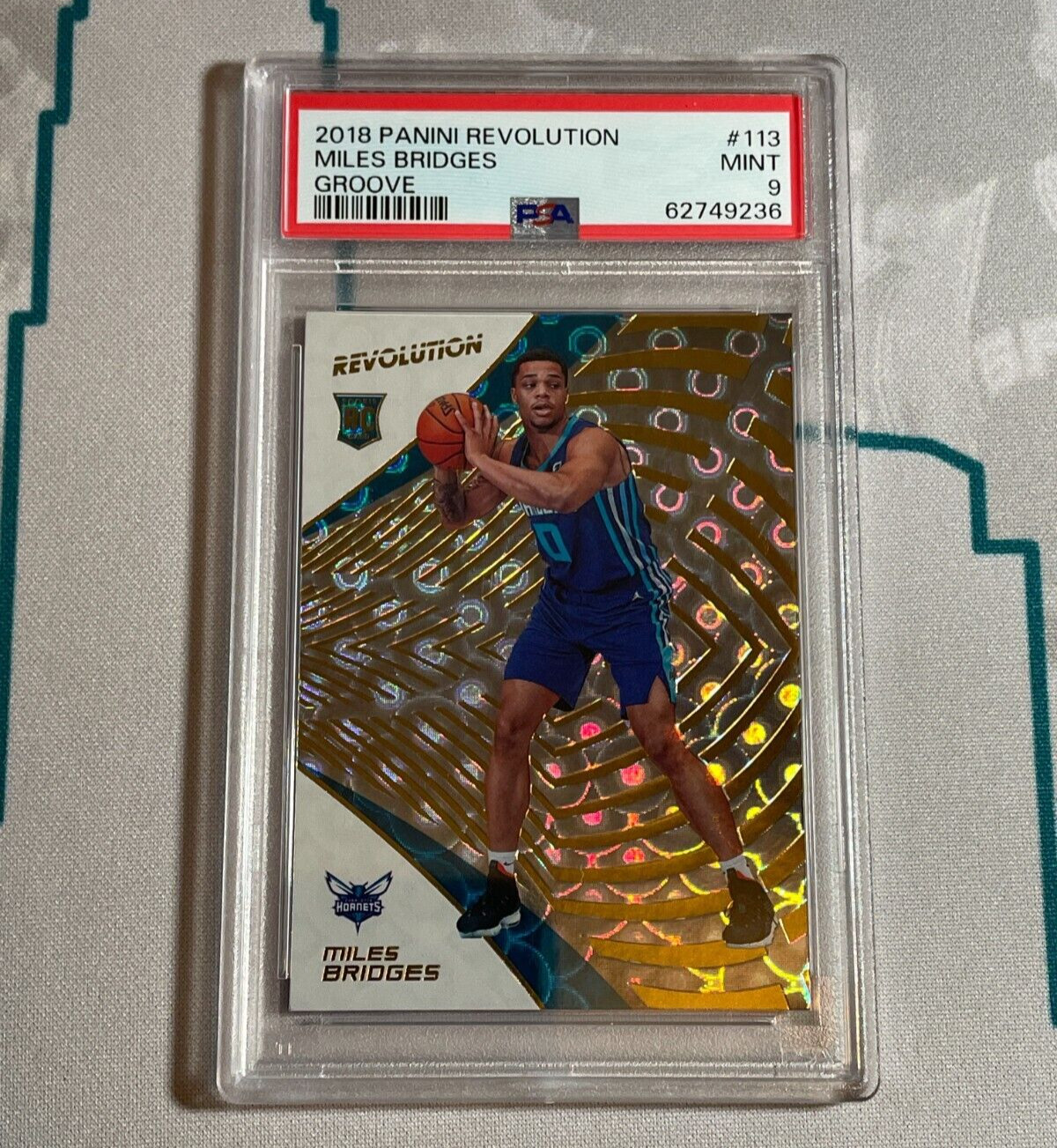 2018 Panini Revolution Groove Miles Bridges Rookie PSA 9 Charlotte Hornets #113