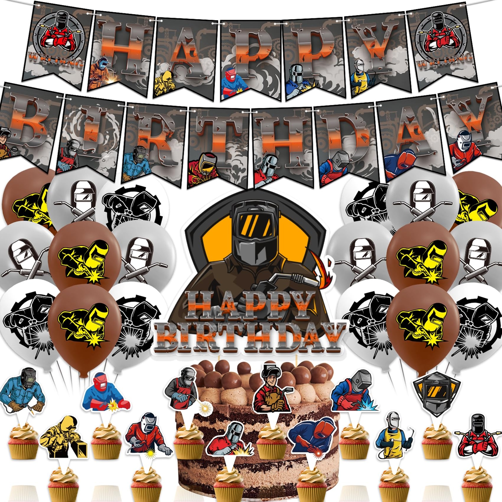 Electric Welding Party Decorations Electric Welding Birthday Party Supplies I...