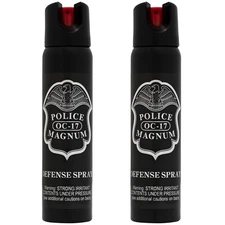 2 PACK Police Magnum pepper spray 5 oz Safety Lock Defense Security Protection
