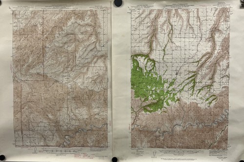 1944 Anatone Saddle Butte Washington Quadrangle USGS Topographic Map Mines Trail