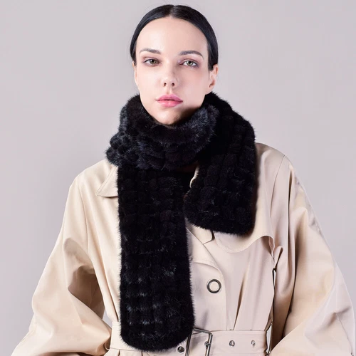 Braid Real Mink Fur Scarf  Neck Wrap Handmade Gift Cape - Picture 24 of 24