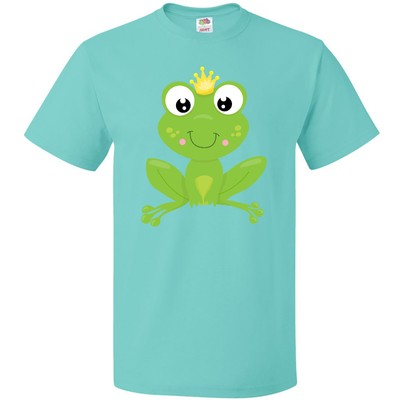 Inktastic Cute Frog, Green Frog, Crown, Frog Prince T-Shirt Little Animals Wild