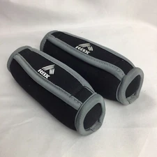RBX Hand Walking Weights Pair of 1 Lb Sport Soft Sand Bag Cloth Black Gray
