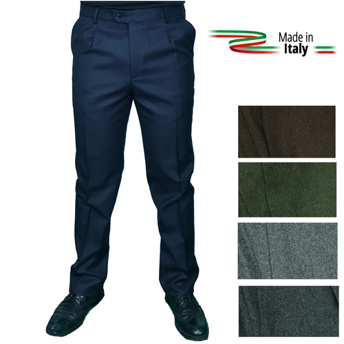 Pantalone Uomo Classico Lana Flanella Taglie Forti Calibrato Vita Alta da  59- 75 | eBay