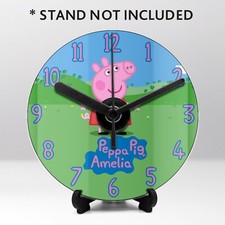 Peppa Pig CD Wall Clock Boys Girls Bedroom Games Room Playroom Gift