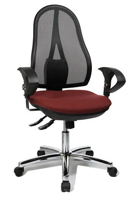 Bürostuhl Schreibtisch Drehstuhl Topstar Open Point SY bordeaux rot chrom NEU