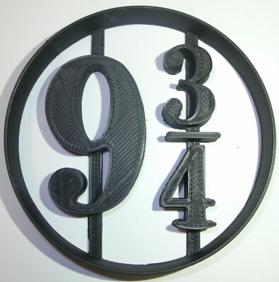 PLATFORM 9 3/4 NINE AND THREE-QUARTERS HARRY POTTER HOGWARTS COOKIE CUTTER PR882